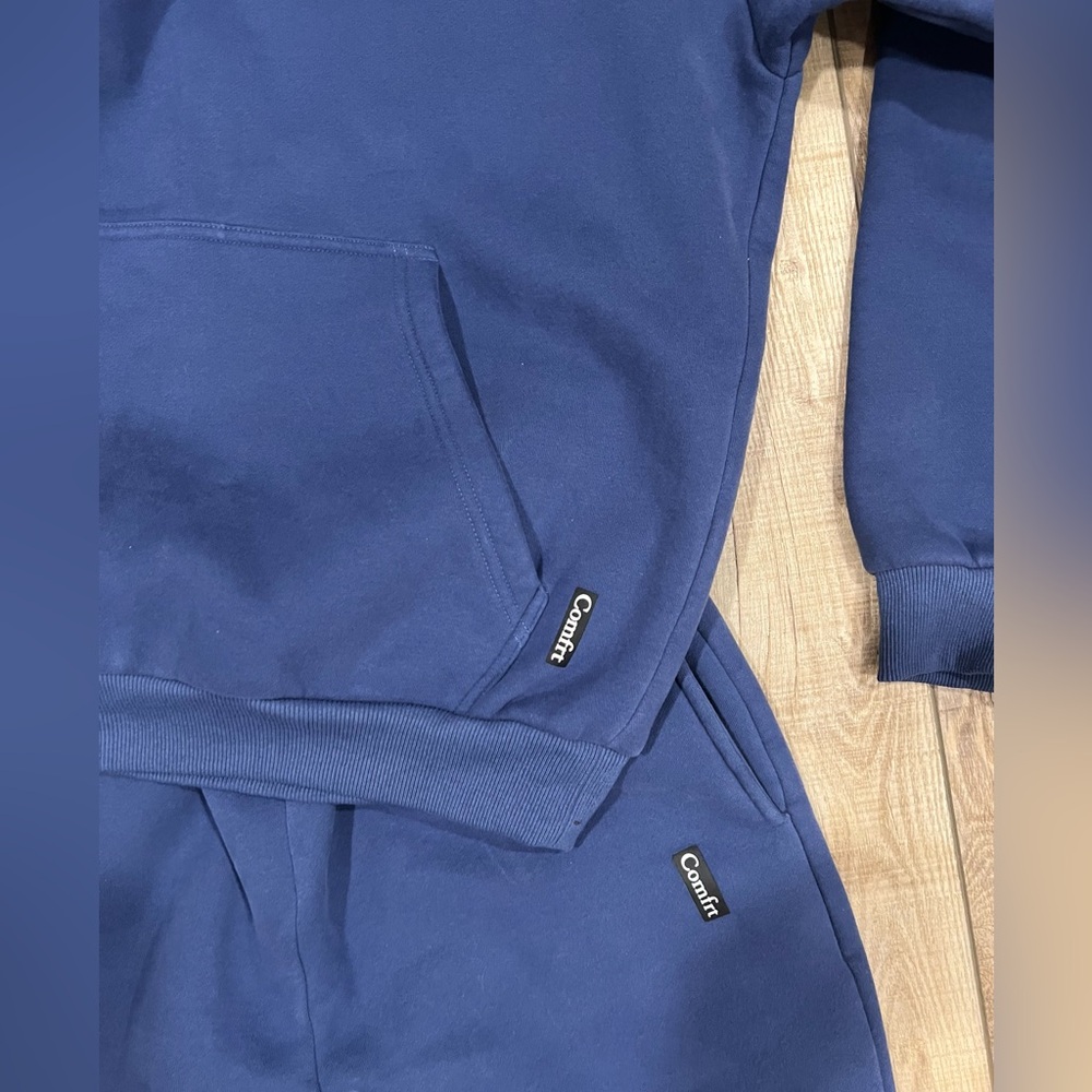 Comfrt Signature Sweatpants and Hoodie in Blue - Picture 3 of 5